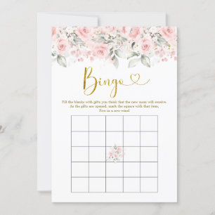 Blush Pink Floral Baby Dusche Baby Bingo Spiel Einladung
