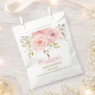 Blush Pink Floral Baby Dusche Geburtstag Bridal Geschenktütchen