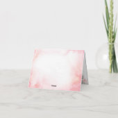 Blush Pink Floral Baby Dusche geklappt Dankeskarte (Rückseite)