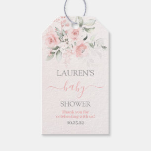 Blush Pink Floral Baby Dusche Girl Geschenk Tag Geschenkanhänger
