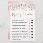 Blush Pink Floral Baby Dusche Mommy oder Daddy (Vorne/Hinten)
