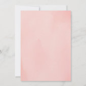 Blush Pink Floral Baby Girl Dusche Einladung (Rückseite)