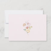 Blush Pink Floral Baby in Bloom Baby Dusche Dankeskarte (Rückseite)