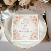 Blush Pink Floral Baby in Bloom Garden Serviette