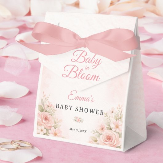 Blush Pink Floral Baby in Bloom  Geschenkschachtel (Hochzeit)