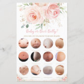 Blush Pink Floral Baby oder Bierbauch Duschspiel (Vorderseite)