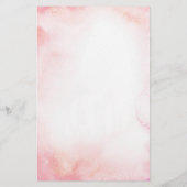 Blush Pink Floral Baby Showkarte (Rückseite)