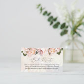 Blush Pink Floral Baby Showkarte Begleitkarte (Stehend Vorderseite)