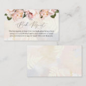Blush Pink Floral Baby Showkarte Begleitkarte (Vorne/Hinten)