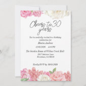 Blush pink floral birthdayEinladung Einladung (Vorderseite)