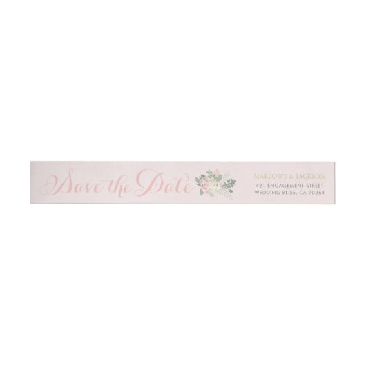 Blush Pink floral Boho Hochzeit speichern das Datu (Person)
