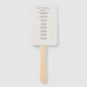 Blush Pink Floral Boho Hochzeitsfeier Programm Fächer (Rückseite)