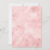 Blush Pink Floral Boho Pampas Black Brautparty Einladung (Rückseite)