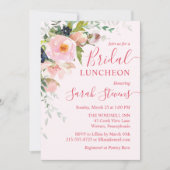Blush Pink Floral Bouquet Bridal Luncheon Einladung (Vorderseite)