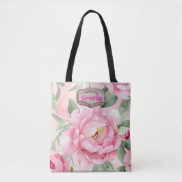 Blush Pink Floral Bouquet Wedding Bridesmaid Tasche