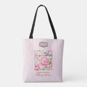 Blush Pink Floral Bouquet Wedding Bridesmaid Tasche (Rückseite)