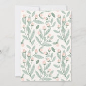 Blush Pink Floral Bridal Brunch Invitation Einladung (Rückseite)