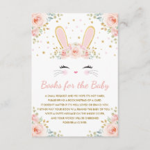 Blush Pink Floral Bunny Rabbit Books for Baby Girl