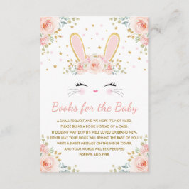 Blush Pink Floral Bunny Rabbit Books for Baby Girl Begleitkarte