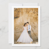 Blush Pink Floral Calligraphy Wedding Einladung (Rückseite)