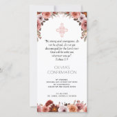 Blush Pink Floral Confirmation Lesezeichen Bevorzu Dankeskarte (Vorderseite)