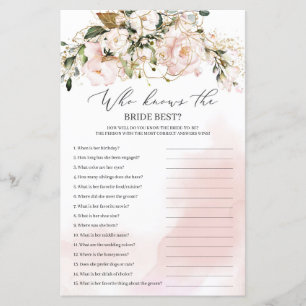 Blush Pink Floral, der das beste Spiel der Braut k