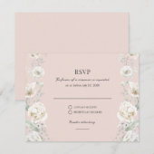 Blush Pink Floral Dream Wedding RSVP (Vorne/Hinten)