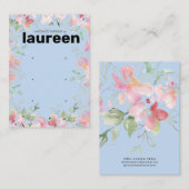 Blush Pink Floral Earring Display Holder Card Visitenkarte (Vorne/Hinten)
