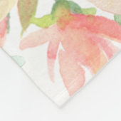 Blush Pink Floral Elefant Personalisiert Girl Fleecedecke (Ecke)