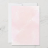 Blush Pink Floral Elegante Hochzeitsfeier Einladun Einladung (Rückseite)