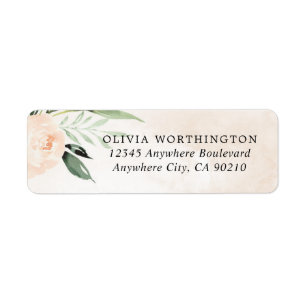 Blush Pink Floral Eleganter Champagner Garten Hoch