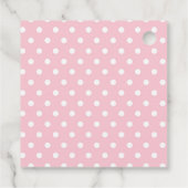 Blush Pink Floral Elephant Baby Dusche Danke Geschenkanhänger (Rückseite)