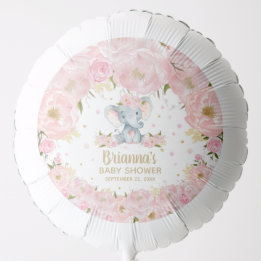 Blush Pink Floral Elephant Baby Dusche Geburtstag Ballon