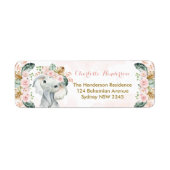 Blush Pink Floral Elephant Boho Baby Girl (Vorne)