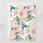 Blush Pink Floral Es ist eine Girl Baby Dusche Einladung (Rückseite)