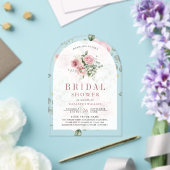 Blush Pink Floral Eucalyptus Bridal Shower Acryleinladungen (Insitu (Hochzeit))