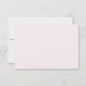 Blush Pink Floral Eucalyptus Emerald Green Wedding RSVP Karte (Rückseite)