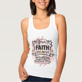 Blush Pink Floral FAITH Tank Top