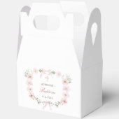 Blush Pink Floral Frame Baptism Gable Geschenkschachtel (Offen)