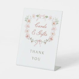 Blush Pink Floral Frame Cards & Gifts Sockelschild