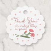 Blush Pink Floral Garden Whimsical Hand Painted Geschenkanhänger (Rückseite)