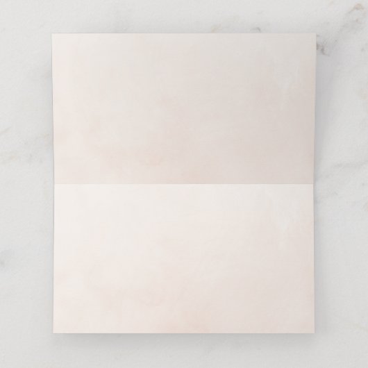 Blush Pink Floral Geometric Wedname Guest Name Platzkarte (Innenseite Aufgefaltet)
