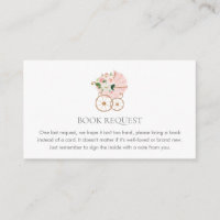 Blush Pink Floral Girl Babydusche Buchanfrage
