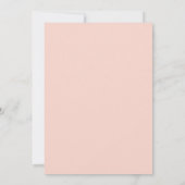 Blush Pink Floral Girl Babydusche Einladung (Rückseite)