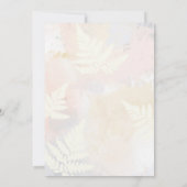 Blush Pink Floral Girl Kinderdusche Einladung (Rückseite)