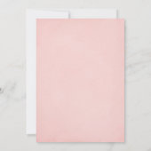 Blush Pink Floral Girl Kinderdusche Einladung (Rückseite)