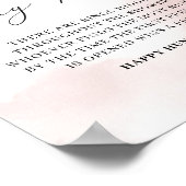 Blush Pink Floral Gold Blätter Ring Hunt Spiel Sig Poster (Ecke)