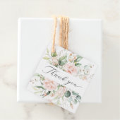 Blush Pink Floral Gold Blätter Vielen Dank für Ihr Geschenkanhänger (Beispiel)