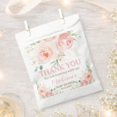 Blush Pink Floral Gold Bridal Baby Dusche Geburtst Geschenktütchen (Ausgeschnitten)