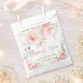 Blush Pink Floral Gold Bridal Baby Dusche Geburtst Geschenktütchen (Ausgeschnitten)
